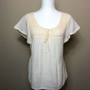 Anthropologie Tulle Blouse